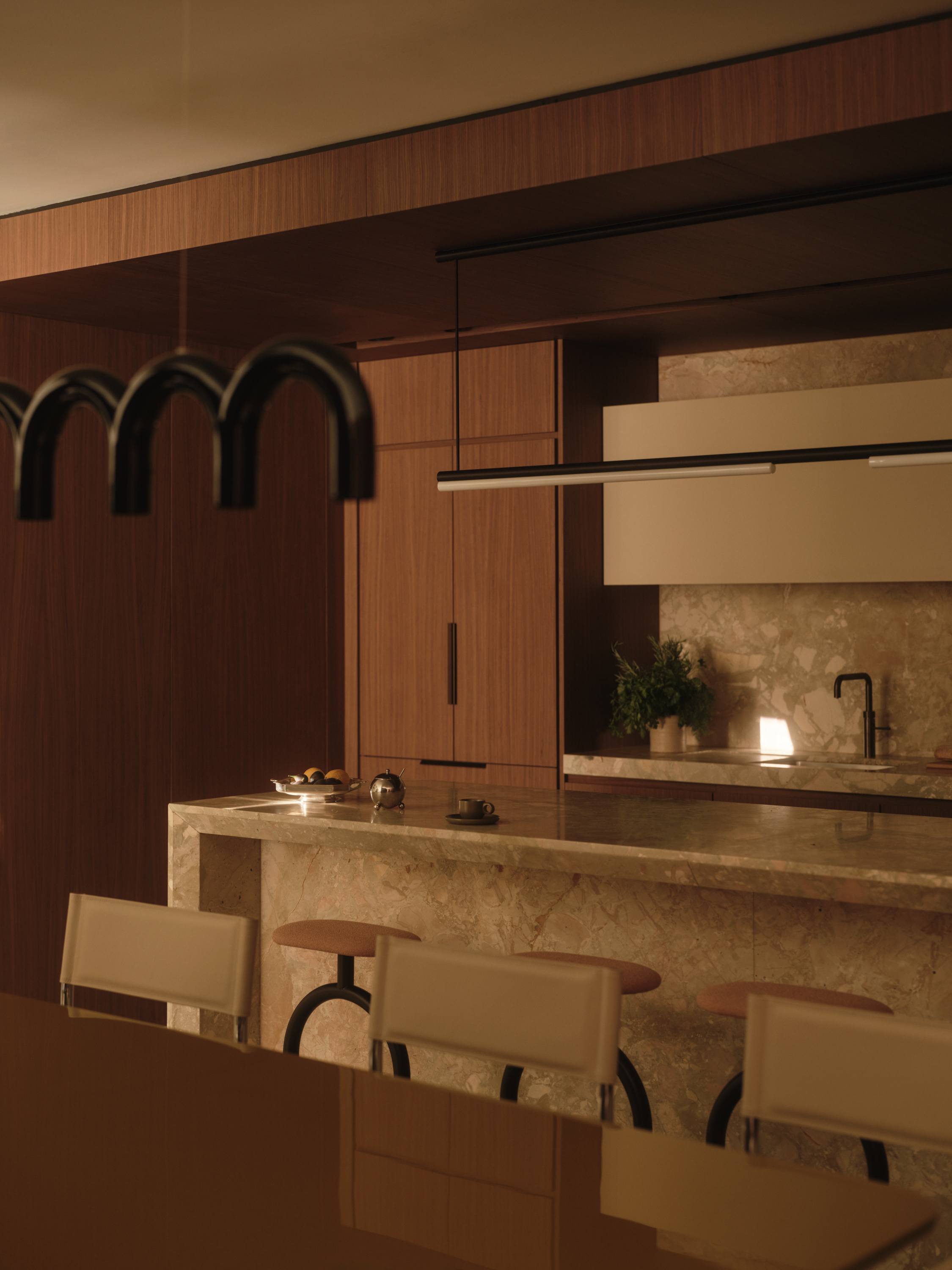 Brown-toned sophisticated interiors at Vabel Townhouse