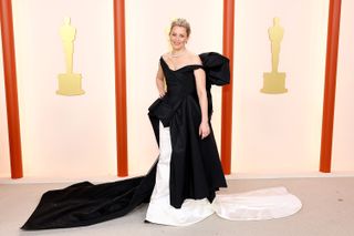 Elizabeth Banks on the Oscars 2023 95th Academy Awards red carpet in Los Angeles