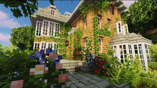 Minecraft cottage - a beautiful multilevel Minecraft house with huge windows