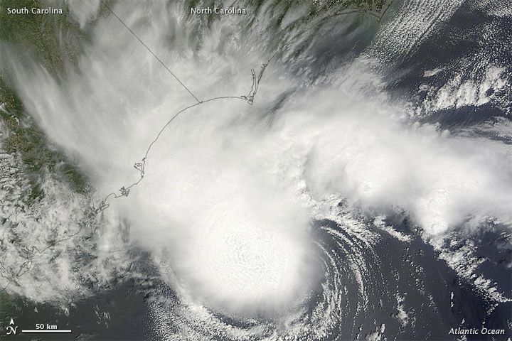 This image of Tropical Storm Alberto was taken by the Moderate Resolution Imaging Spectroradiometer (MODIS) on NASA&#039;s Terra satellite on May 19.