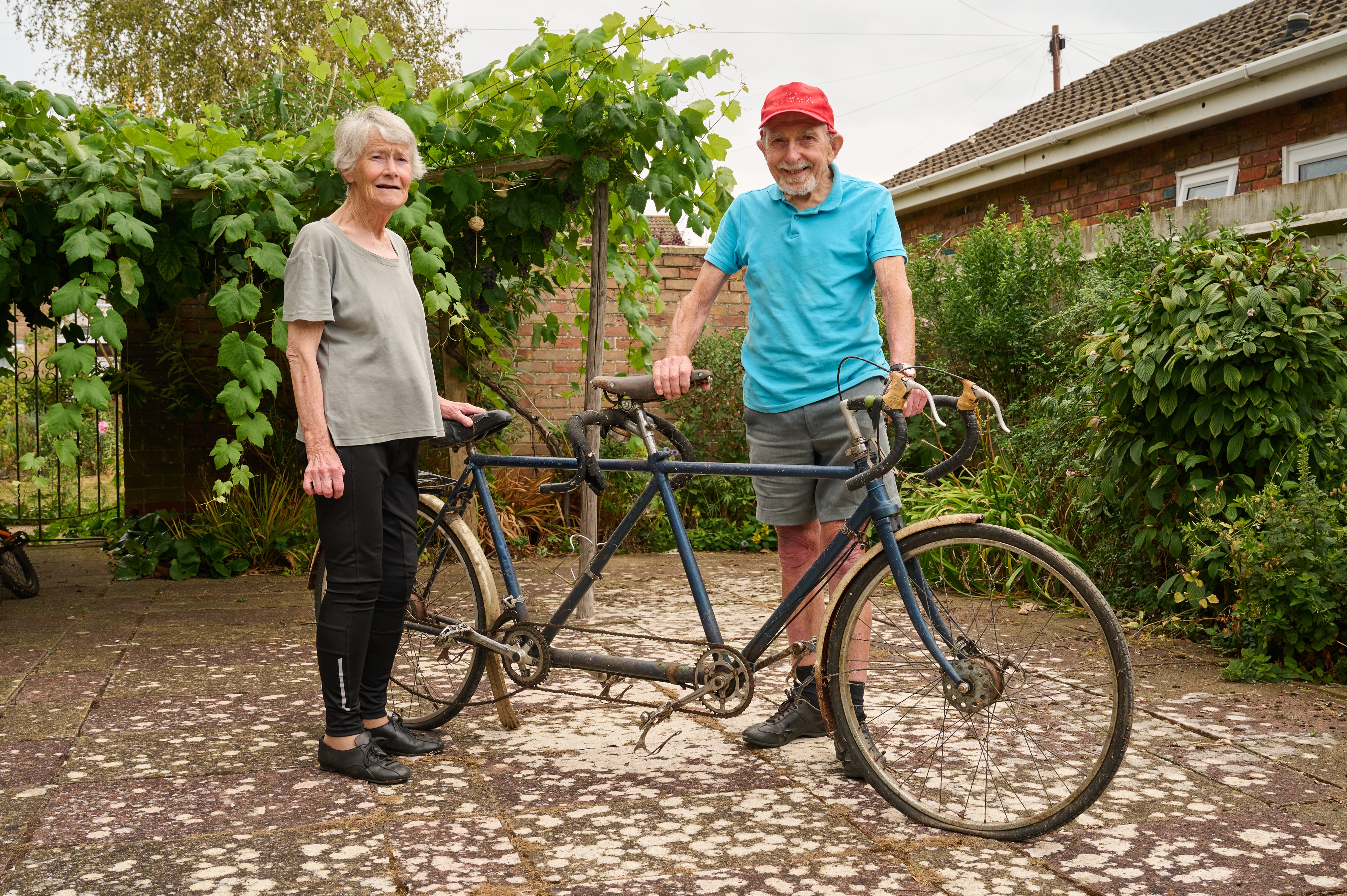 Colin and Veronica Scargill on their tandem