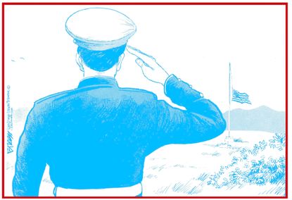 Editorial Cartoon U.S. Memorial Day salute