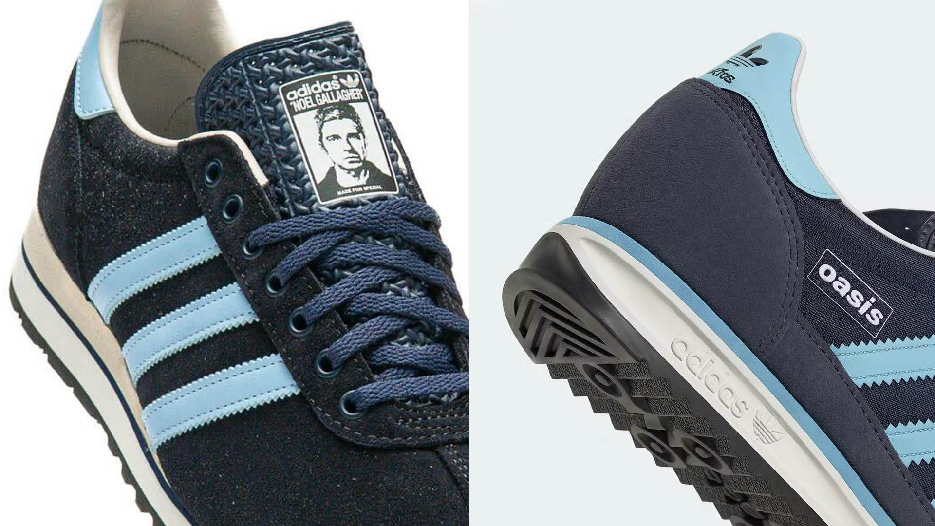 Adidas x Oasis shoes.