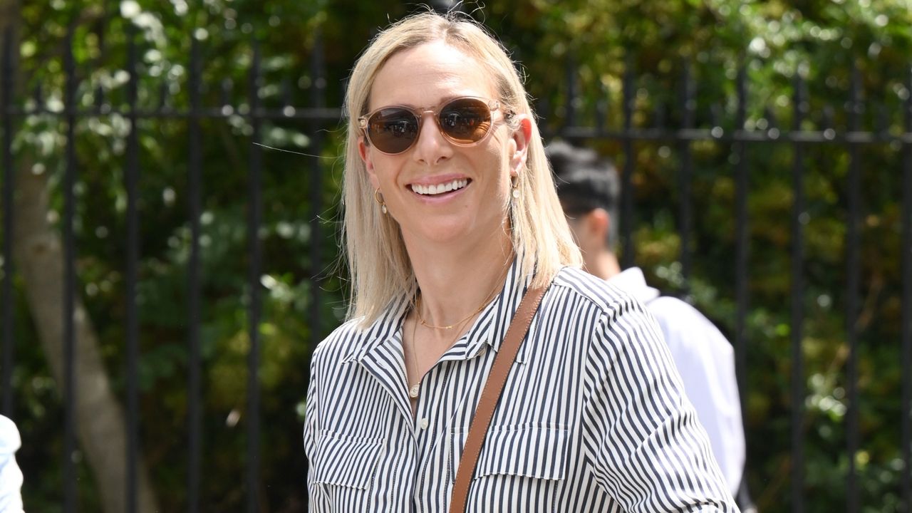 Zara Tindall attends day ten of the Wimbledon Tennis Championships