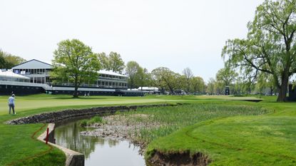 A look at the green on the sixth hole at Oak Hill Country Club