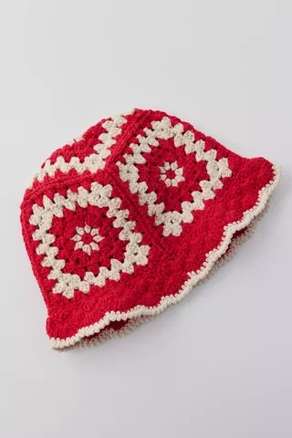 Granny Square Crochet Bucket Hat