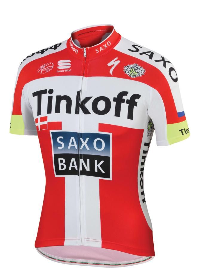 Michael Valgren's Danish national champion's 2015 Tinkoff-Saxo jersey