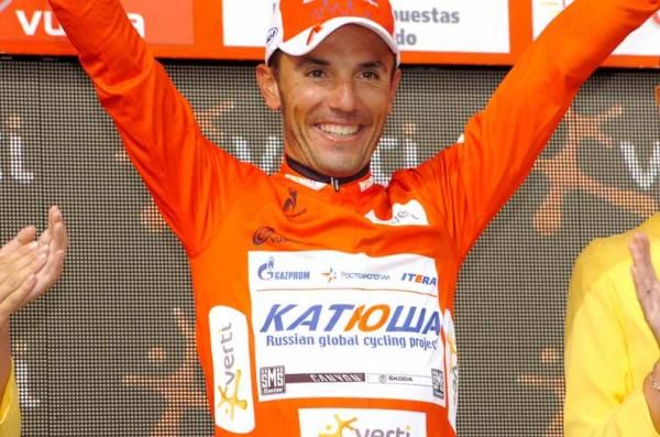 Joaquim Rodriguez (Katusha) is enjoying life in red.