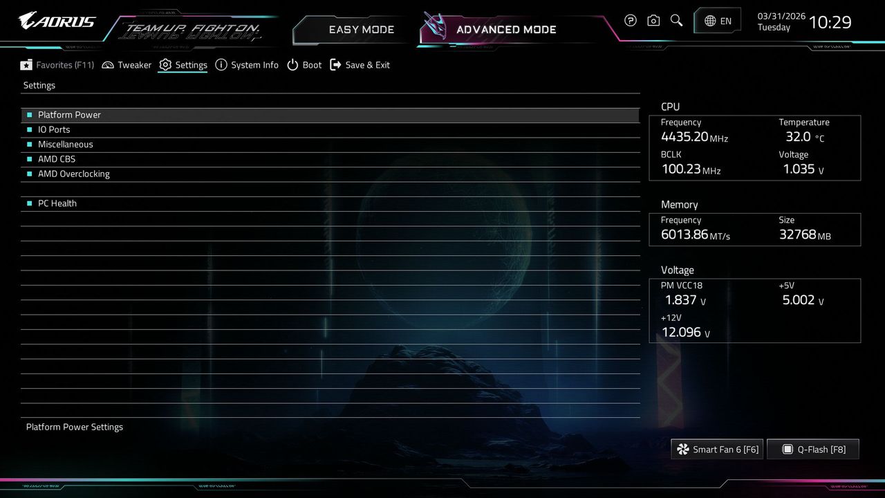 Gigabyte X870E Aorus Xtreme X3D AI Top - BIOS