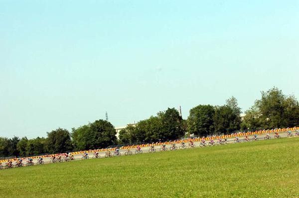 The Peloton on Ferrari's test track.