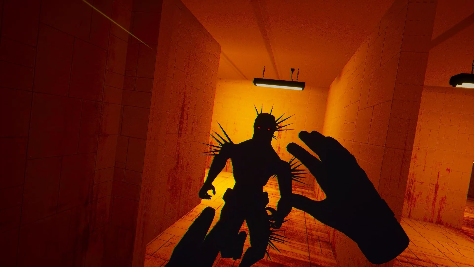 A screenshot of an enemy approaching the player in the VR game Cold VR