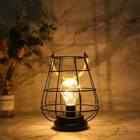 JHY DESIGN 8.5" Cage Bulb Lantern Decorative Lamp