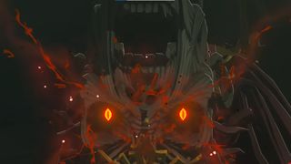 Ein mumifizierter Ganondorf erwacht, umgeben von Bosheit in The Legend of Zelda: Tears of the Kingdom