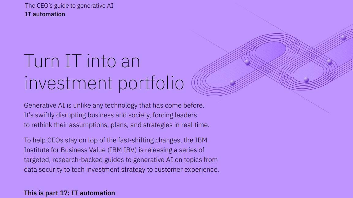 CEOs guide to generative AI - IT automation