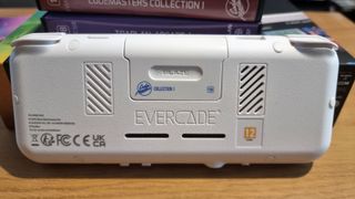 Evercade EXP back showing triggers and cartridge slot