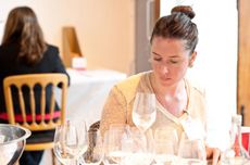 Sommelier Emily O'hare judging at the Decanter World Wine Awards