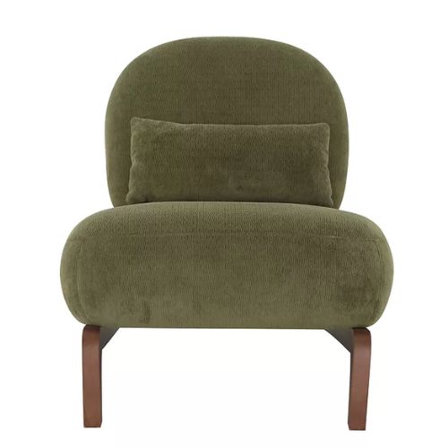 Macys, Streamdale Velvet Accent Chair with Solid Wood Legs