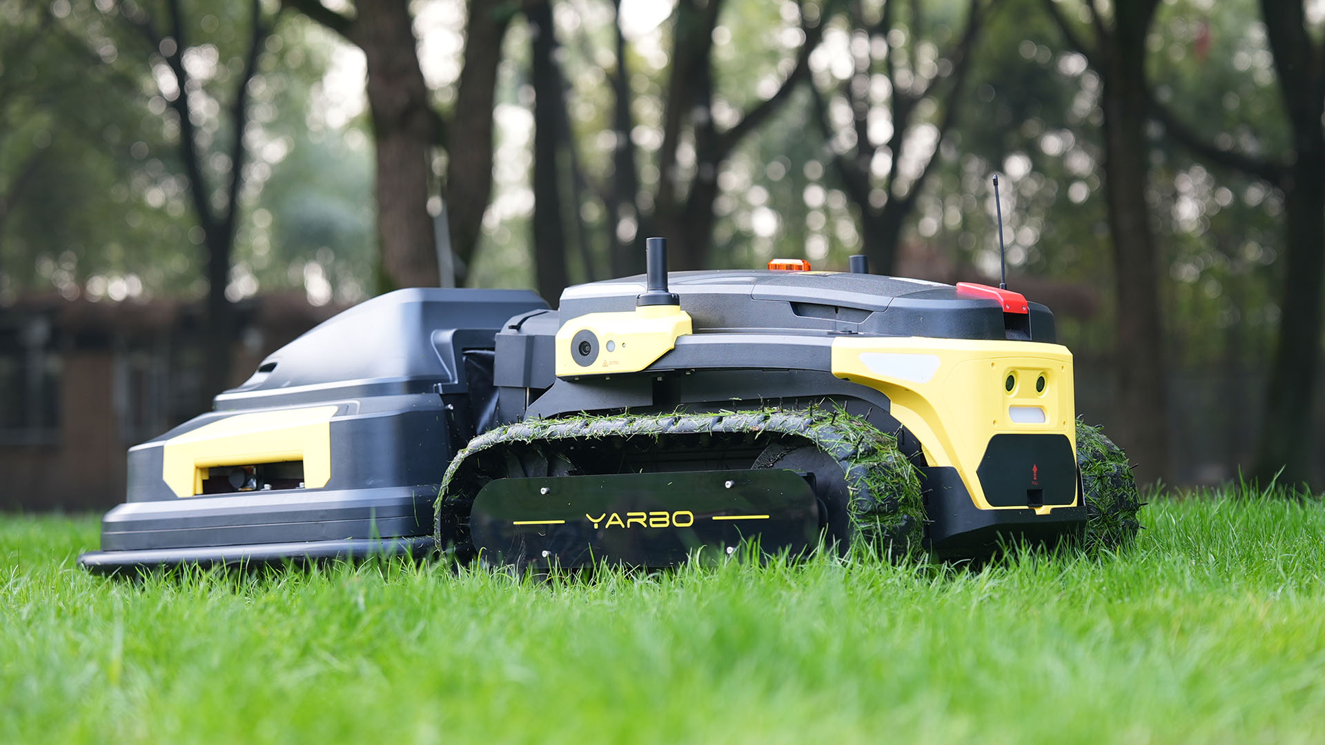 Yarbo yard bot in lawn mower mode