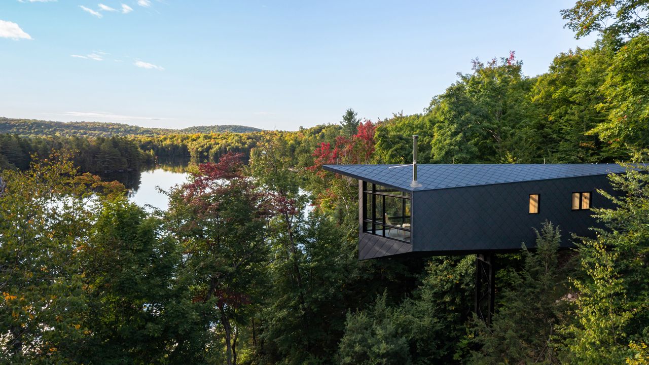 lakeside cabin m.o.r.e. CLT Cabin by Kariouk Architects 