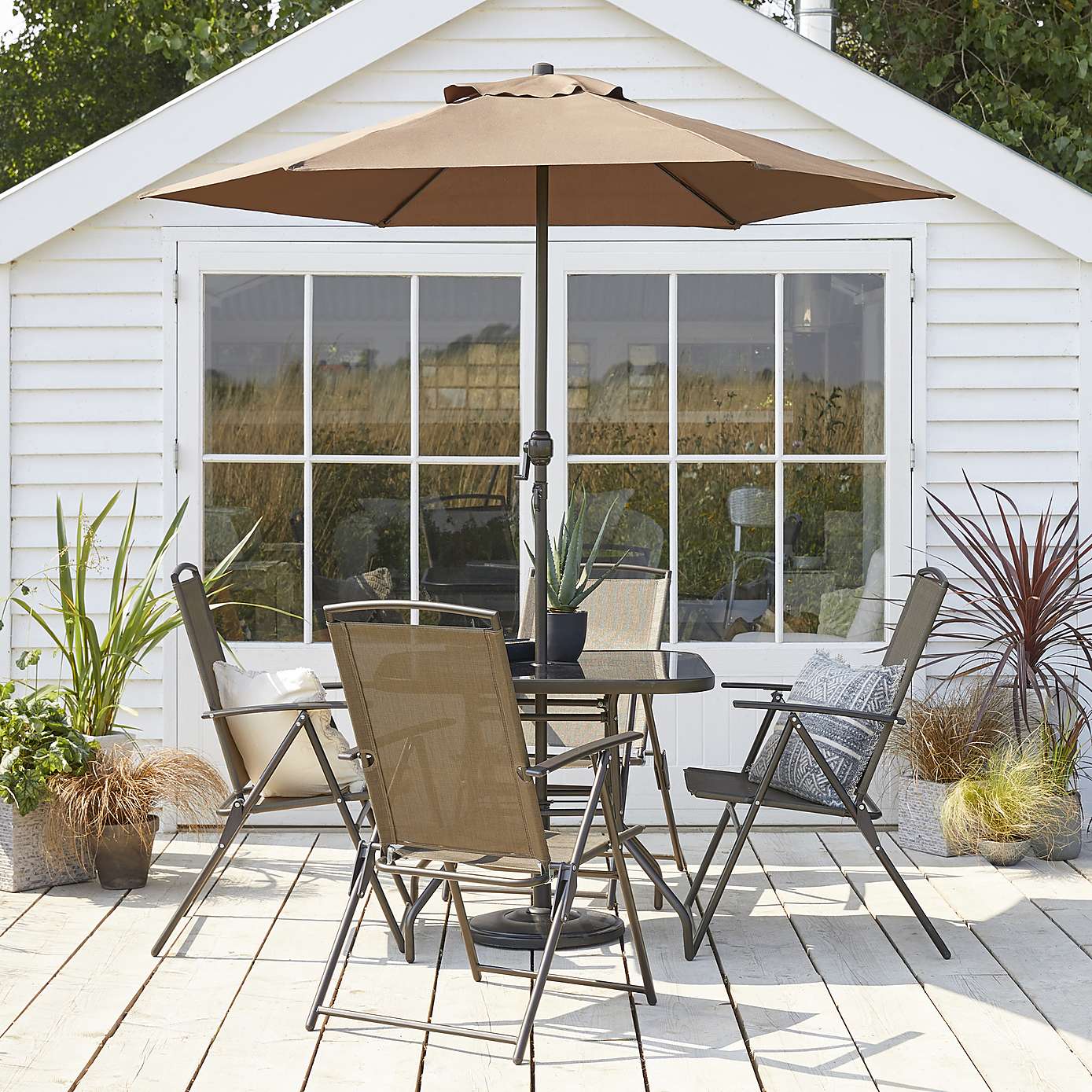 This Dunelm garden furniture is giving us holiday vibes (and we are