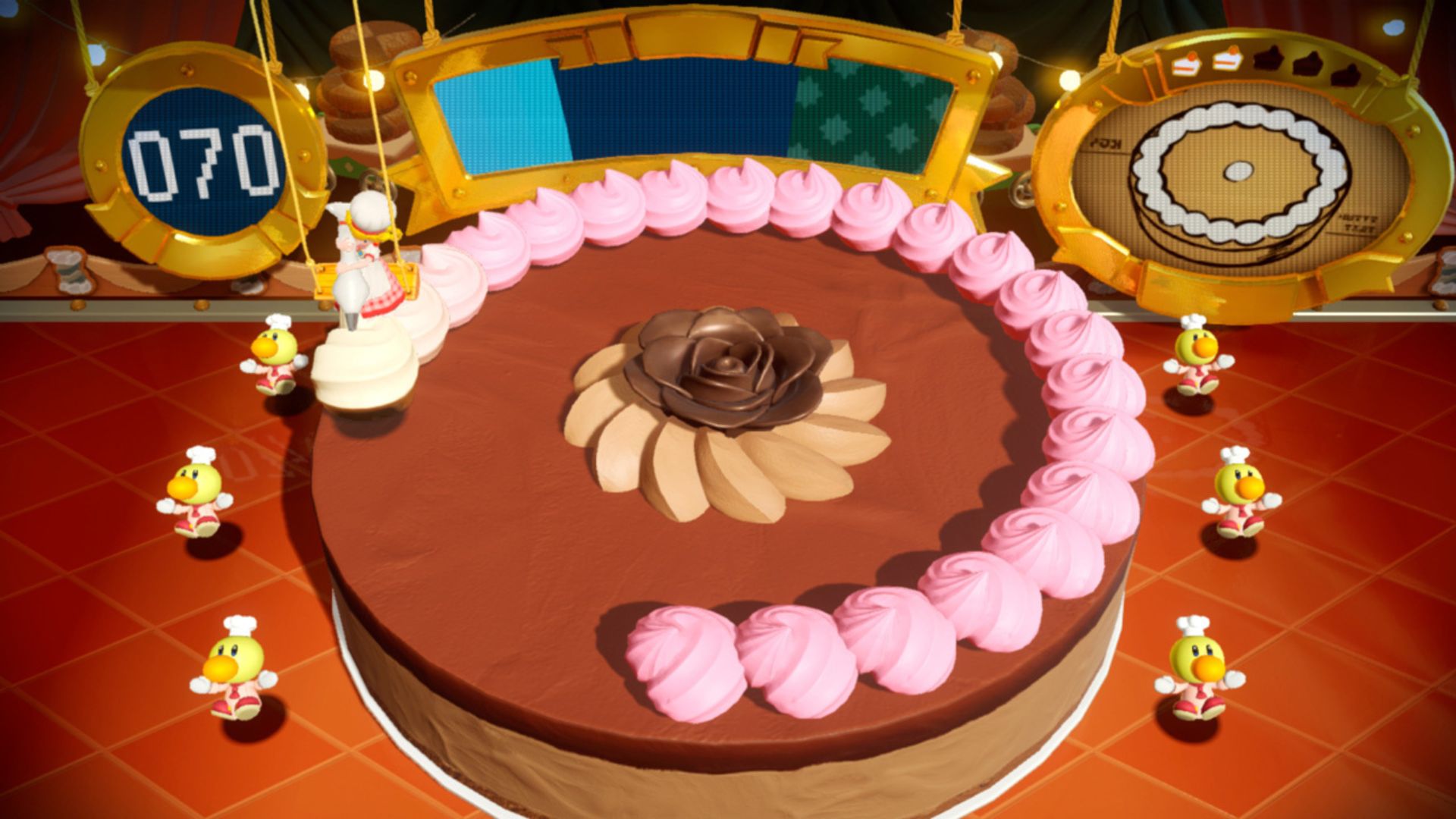 Персиковая глазурь на торте в Princess Peach Showtime
