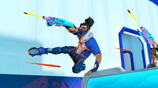 Running up walls in NERF Ultimate Championship for Meta Quest 2