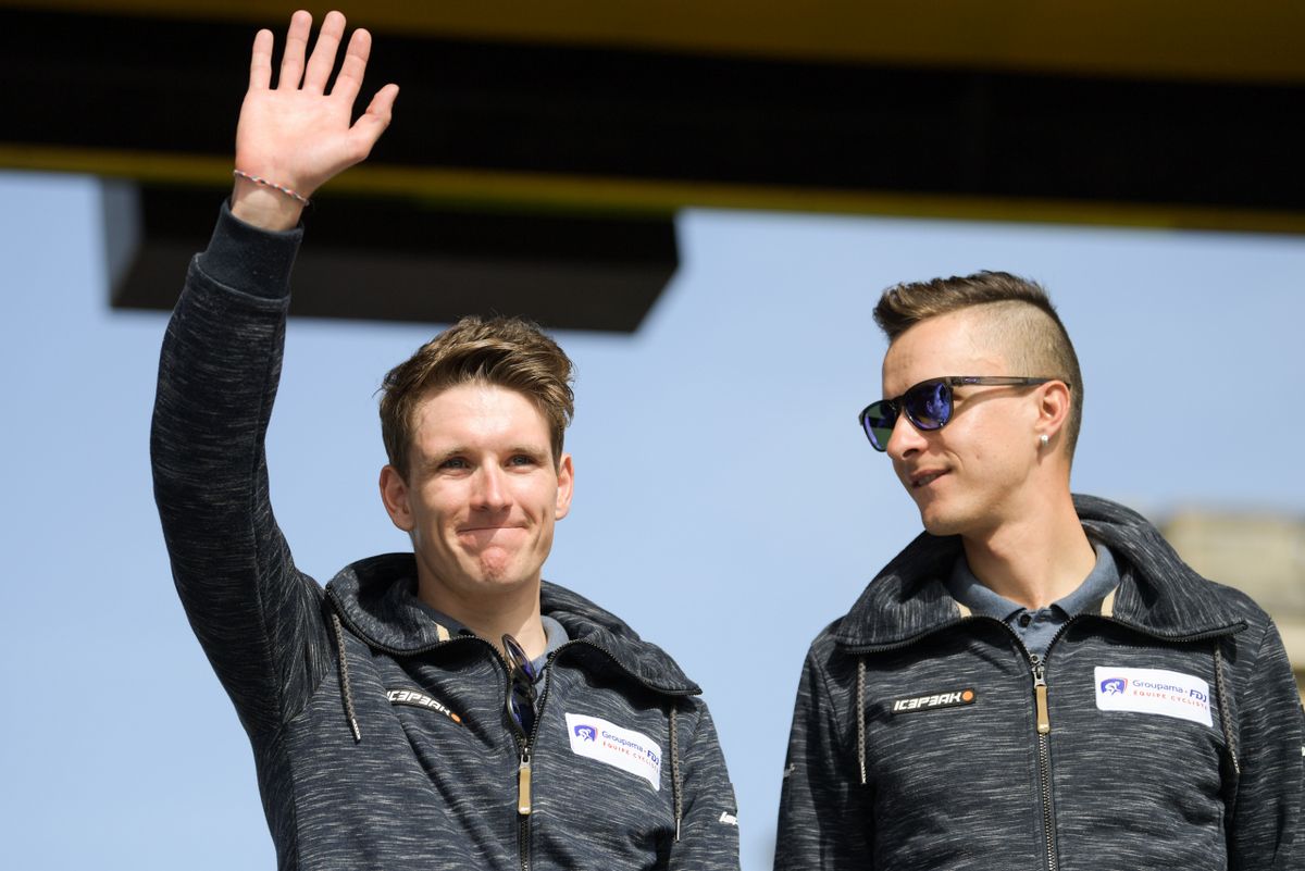 Arnaud D&eacute;mare (FDJ) carries the French hopes