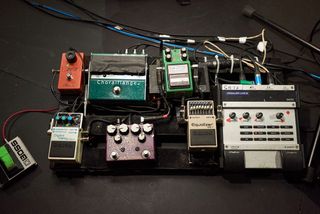 While effects weren’t a feature of the original Wishbone Ash sound, Andy now uses a modest-sized pedalboard featuring an MXR Phase 45, Fulltone’s CFV-1 and an Analog Man King Of Tone.