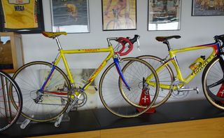 Wilier has quite a collection of Pantani's bikes from its time as sponsor to the Mercatore Uno team