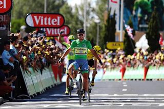 Peter Sagan (Tinkoff) wins stage 11 of the Tour de France over Chris Froome