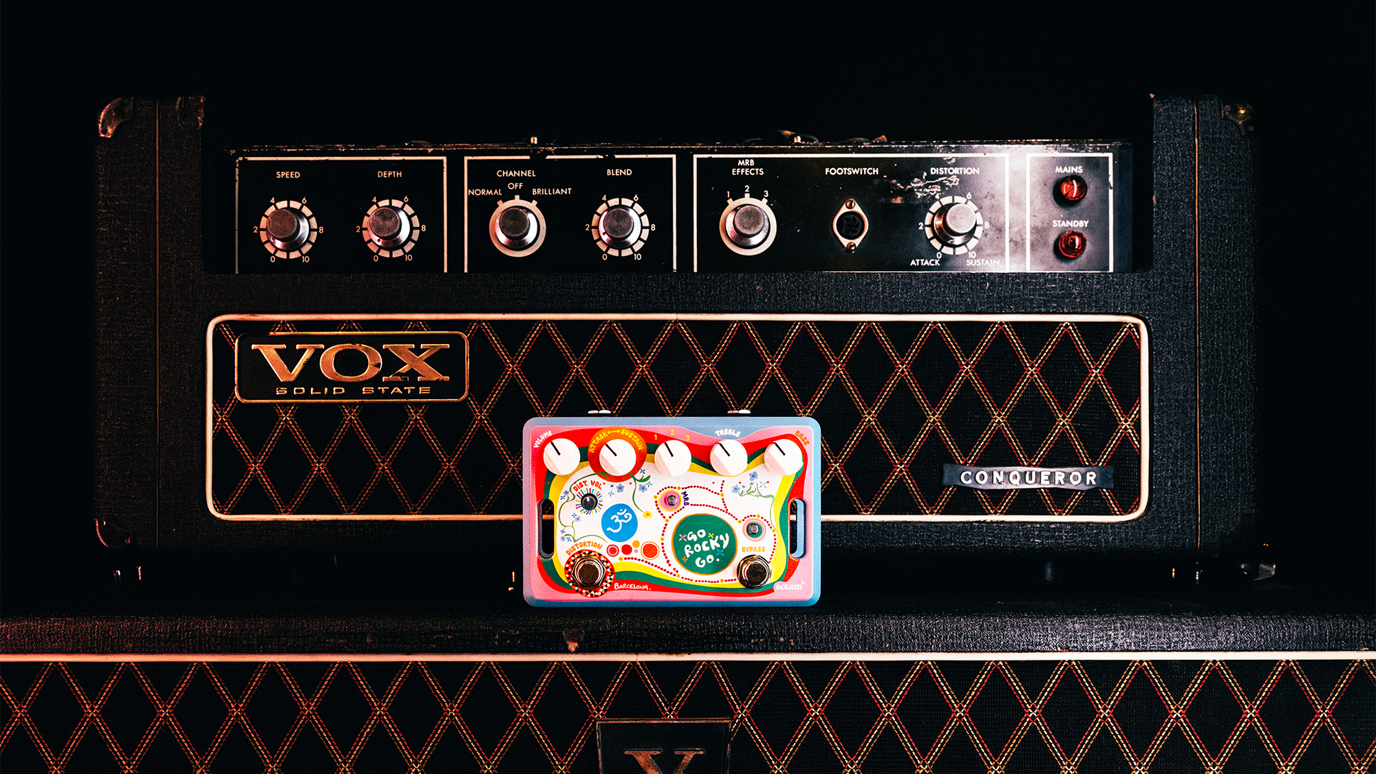 A photo of the Aclam Go Rocky Go guitar pedal