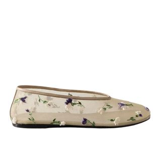 Khaite Marcy embroidered mesh ballet flats