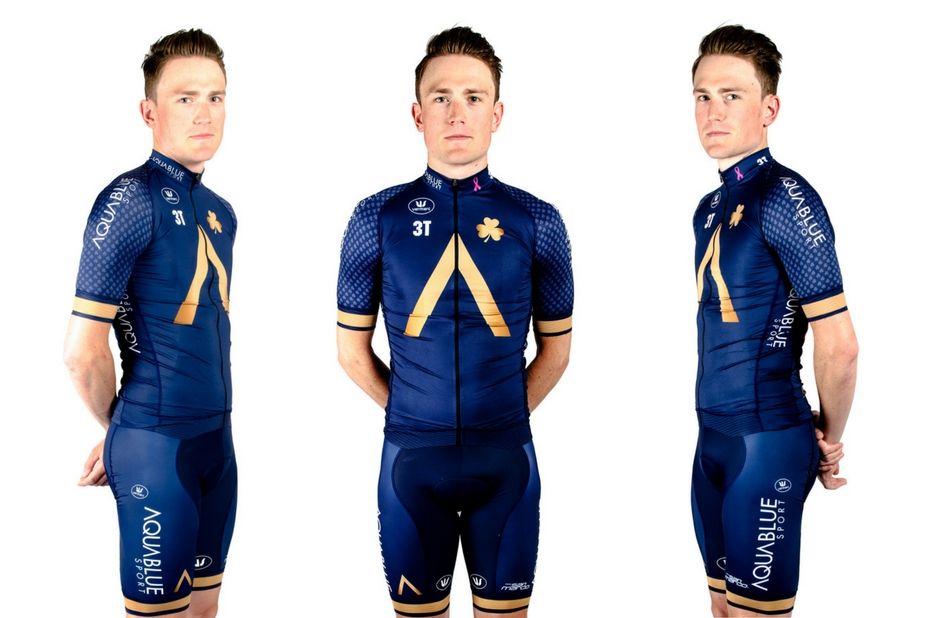 Andrew Fenn in the 2018 Aqua Blue Sport team kit