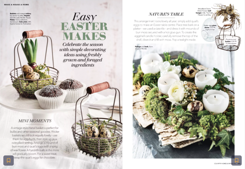 Country Homes &amp; Interiors April 2021 issue pages