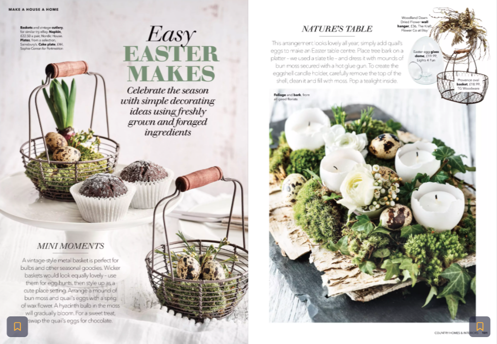 Country Homes & Interiors April 2021 issue pages