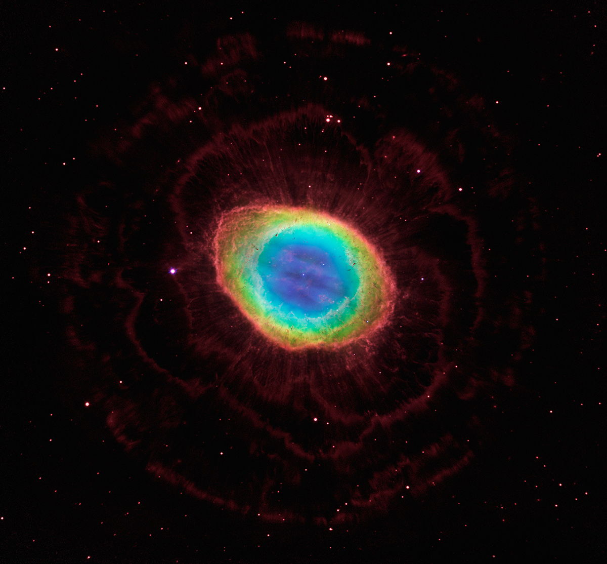 Southern Ring Nebula in near infrared light from NASAs Webb Telescope.  Tapestry by Nasa - Science Source Prints - Website