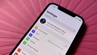 iPhone settings Apple ID