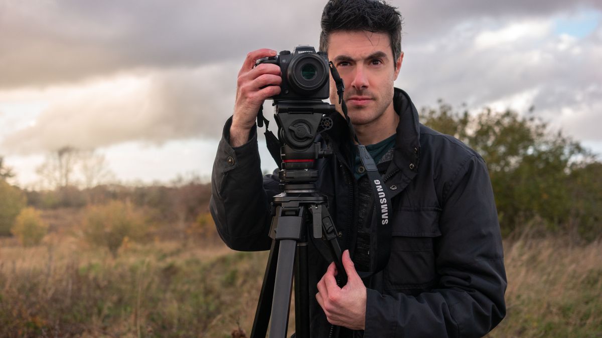 The Manfrotto One hybrid tripod outside