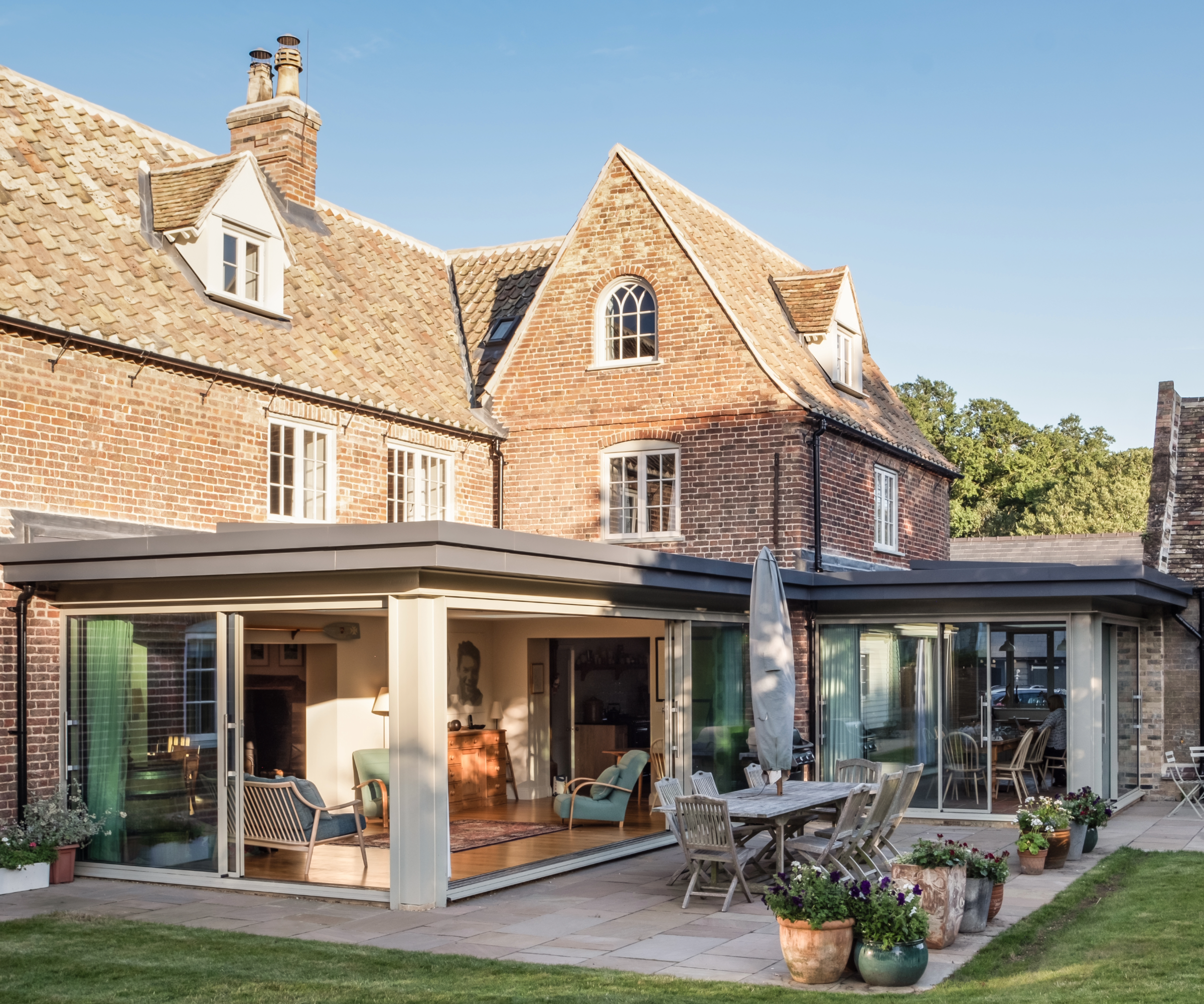 View from garden old with new link extensions