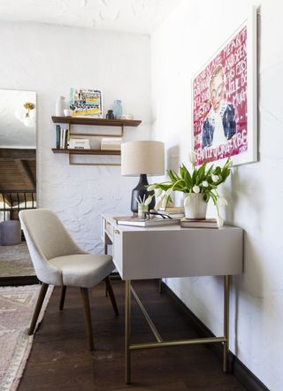Small home office in hallway