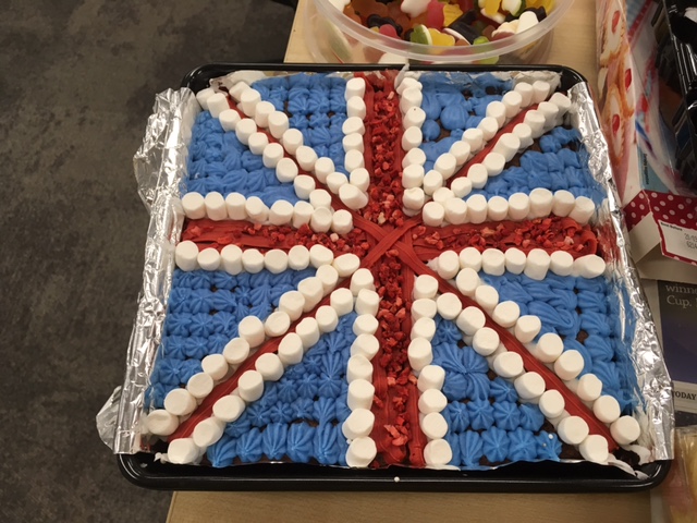 Patriotic cake in the office