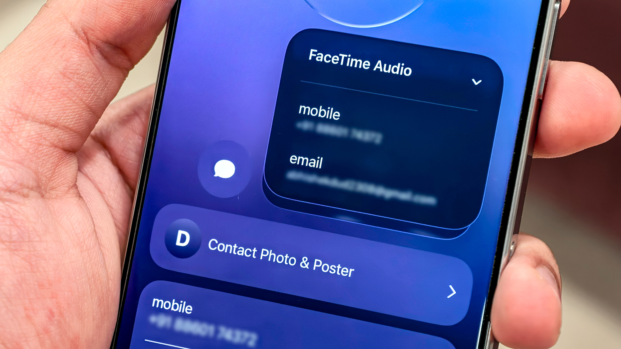 FaceTime Audio on an iPhone