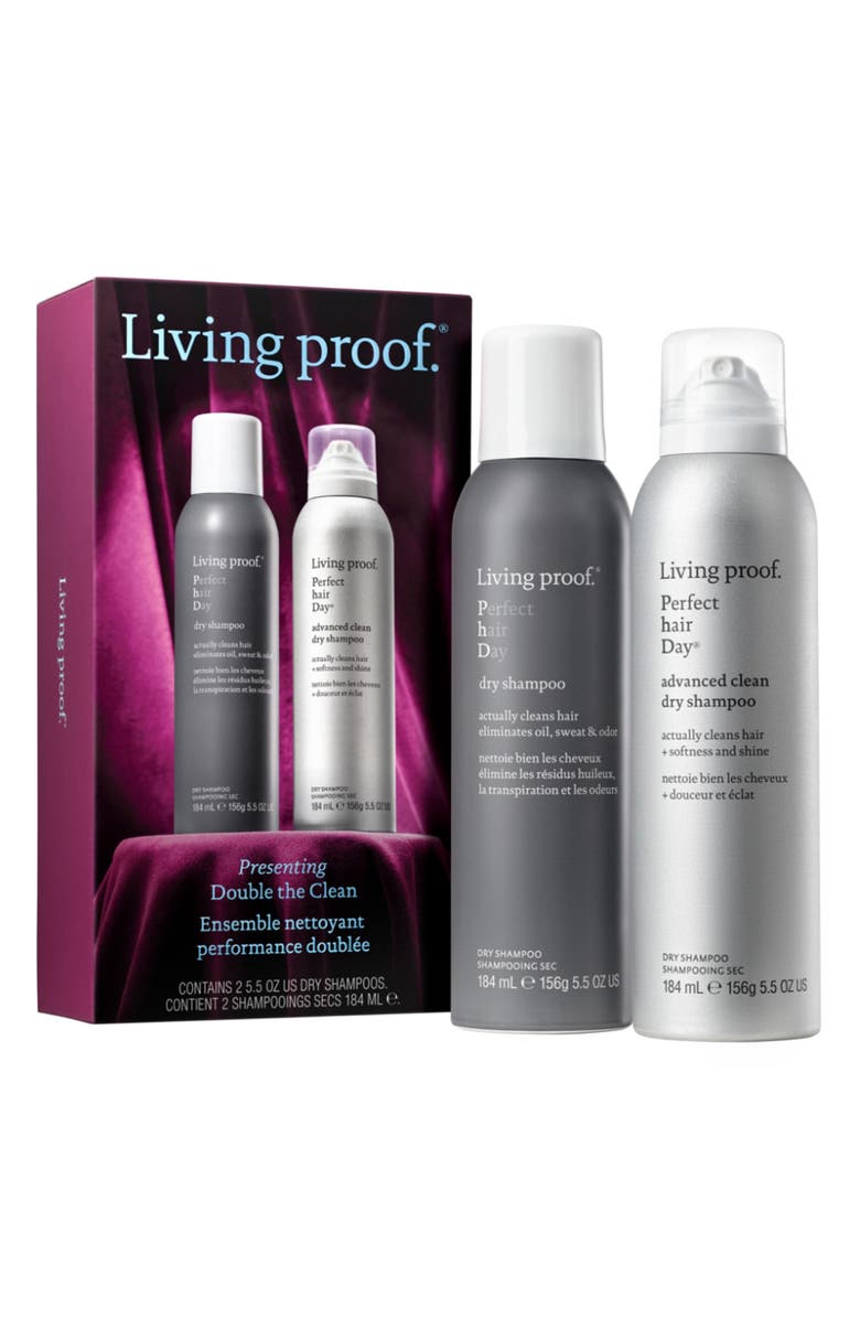 Presenting Double the Clean Living Proof Dry Perfect Hair Day Shampoo Kit