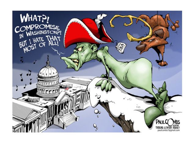 Political cartoon Congress compromise