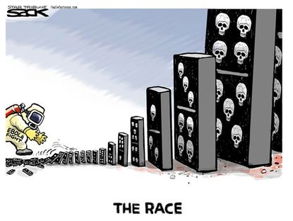Editorial cartoon ebola Africa world