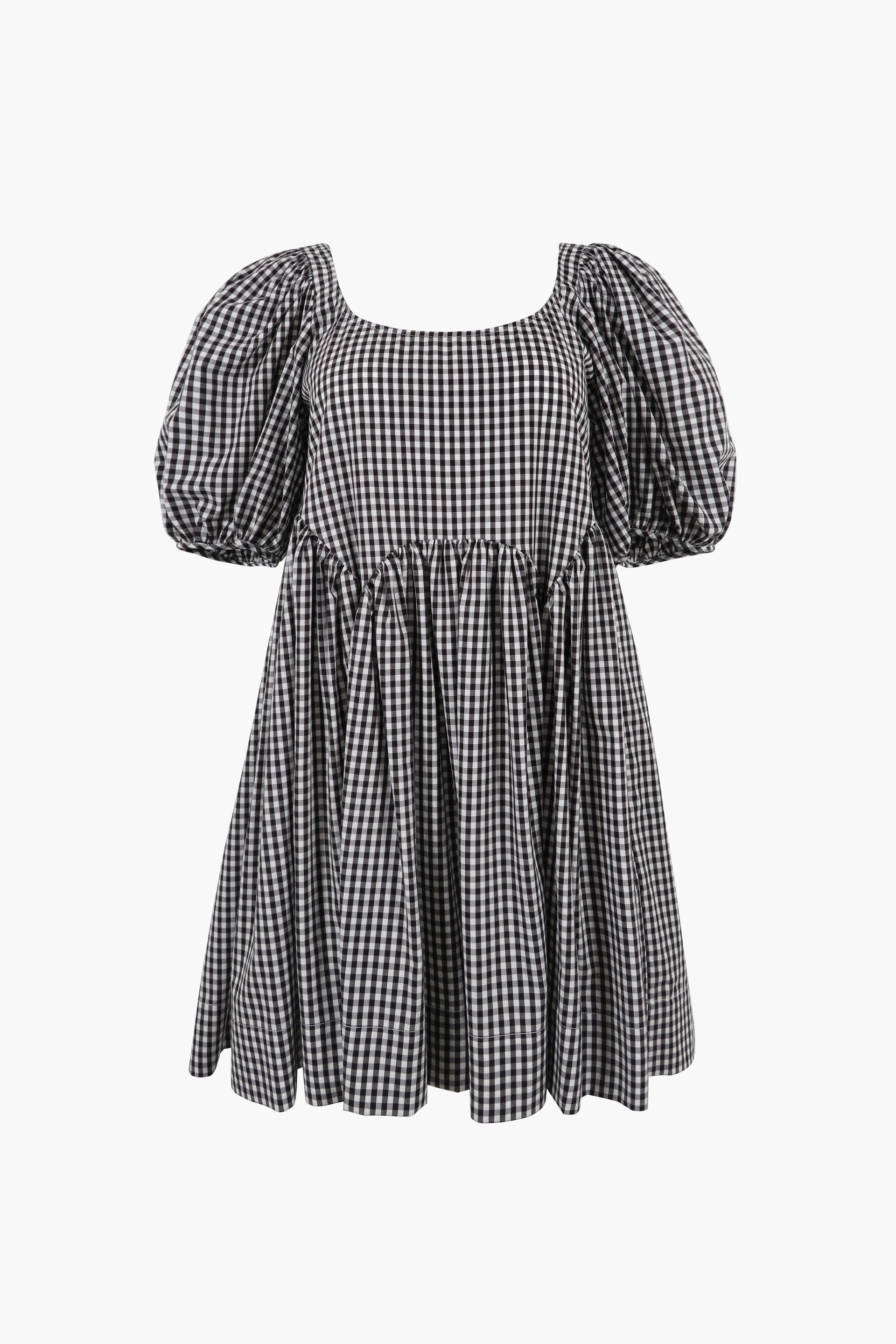 Hugh Dress in Black Gingham