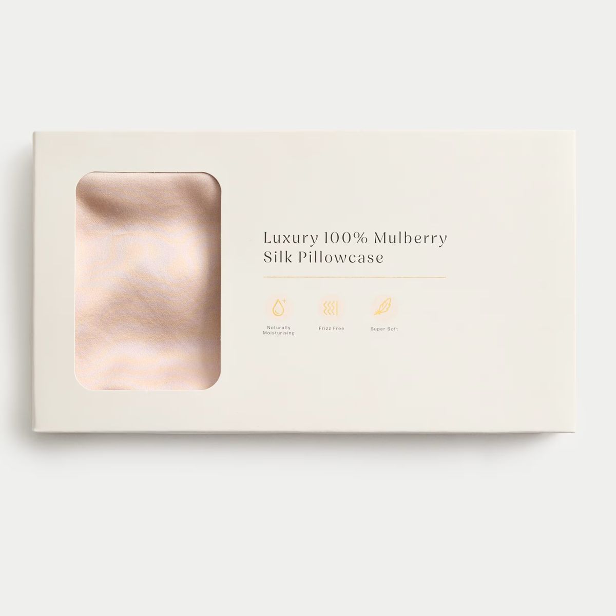 Pink silk pillowcase