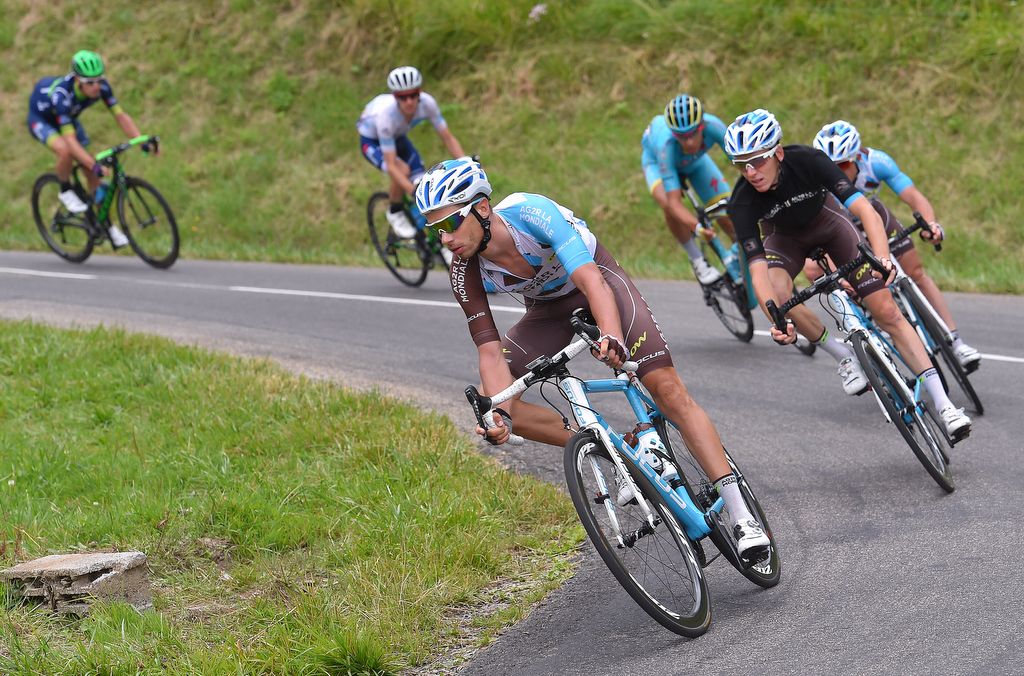 Romain Bardet (AG2R-La Mondiale) follows Mika&euml;l Cherel during stage 20