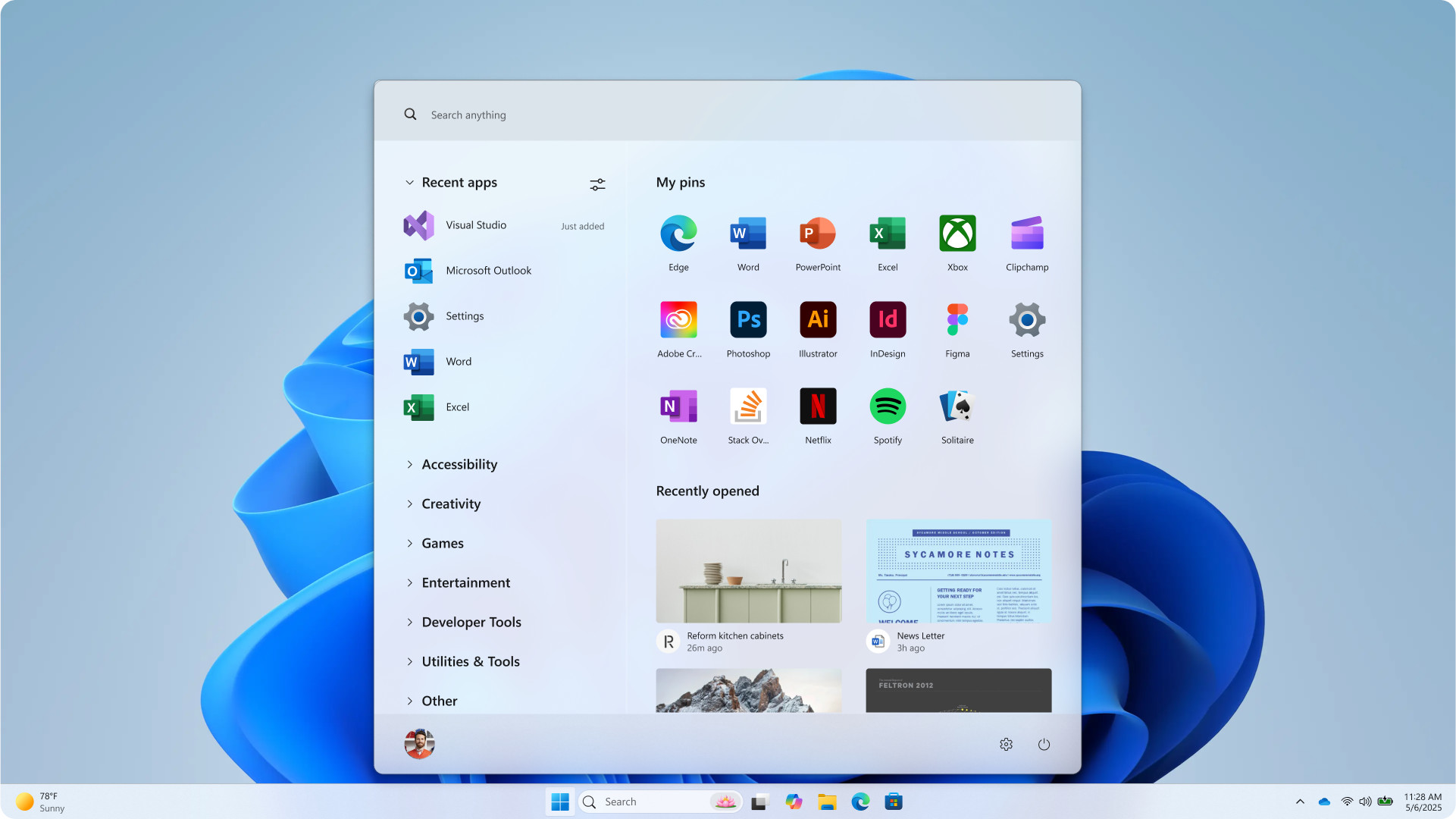 Windows 11 Start Menu Redesign Concepts 2025: Windows 10-like layout