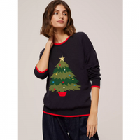 John Lewis &amp; Partners Christmas Advert 2021 Women's JumperAvailable in sizes 8-20. The jumper is made from a soft cotton blend and is machine washable.